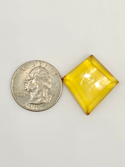 Amber Geometric Cabochon