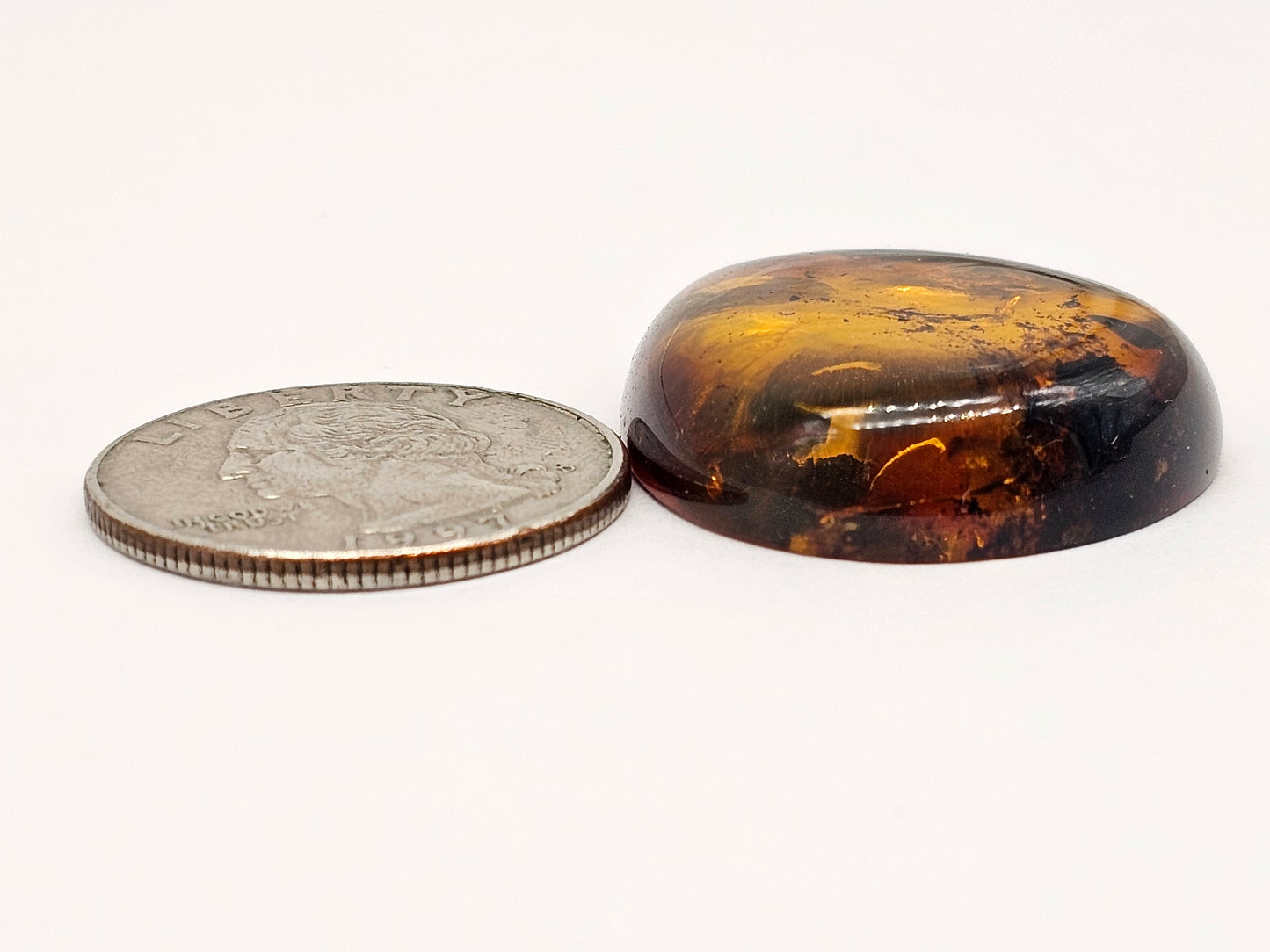Amber cabochon | Artisan Cut Gemstone