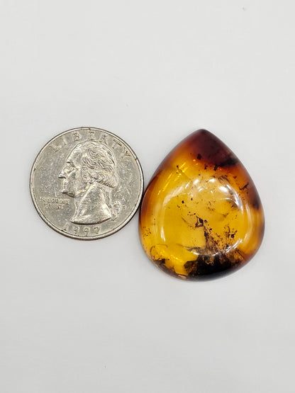 Amber cabochon | Artisan Cut Gemstone