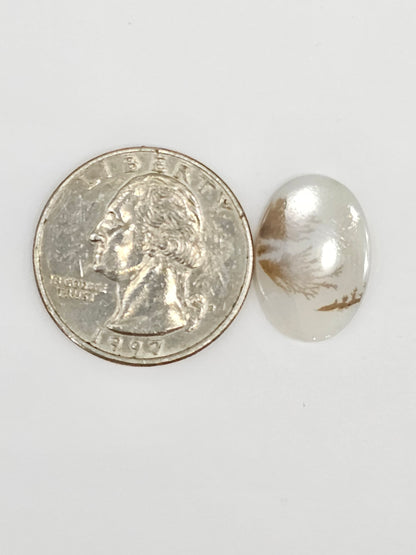Scenic Dendritic Agate Cabochon – Natural Landscape Stone