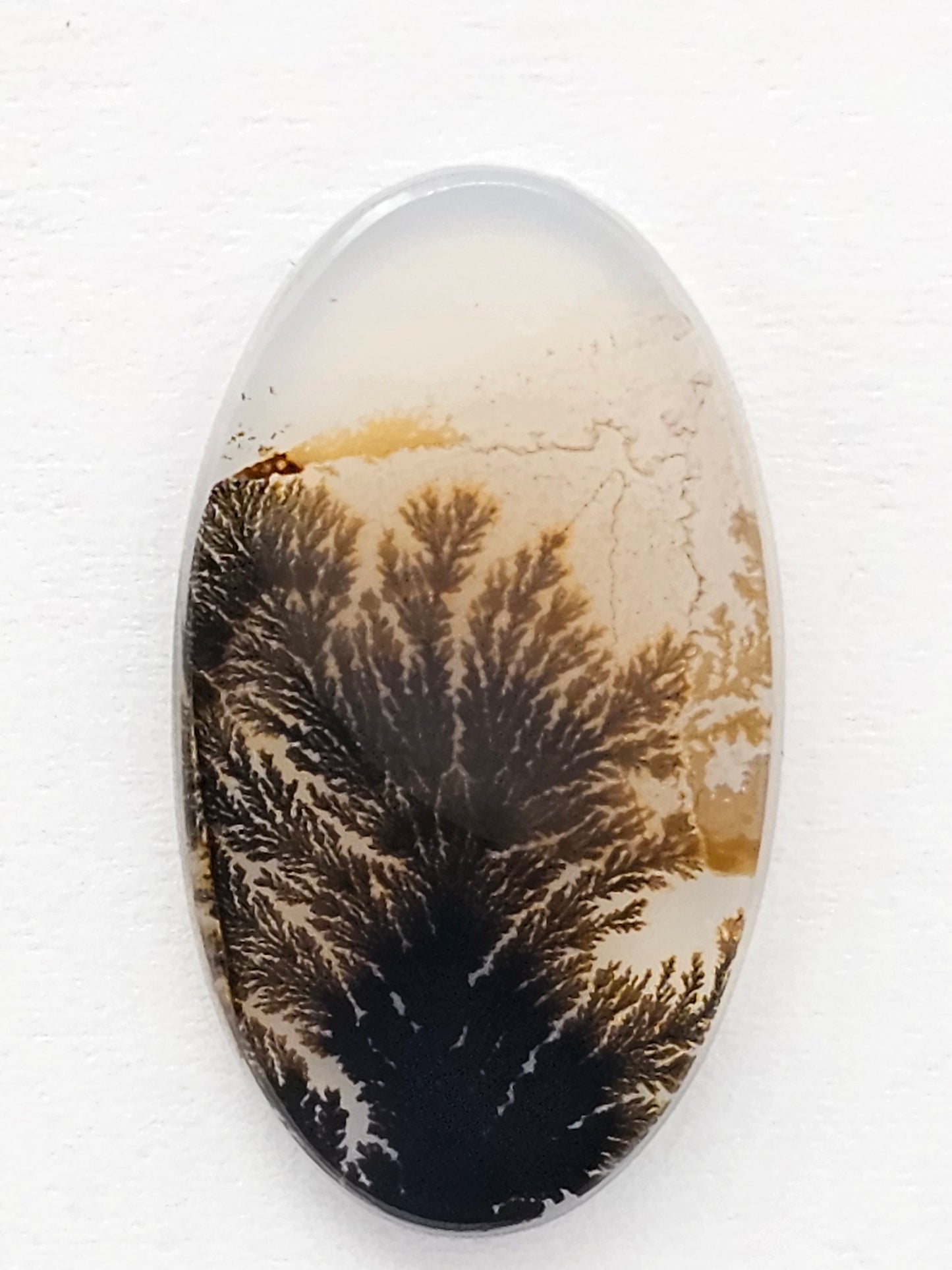 Scenic Dendritic Agate Cabochon – Natural Landscape Stone