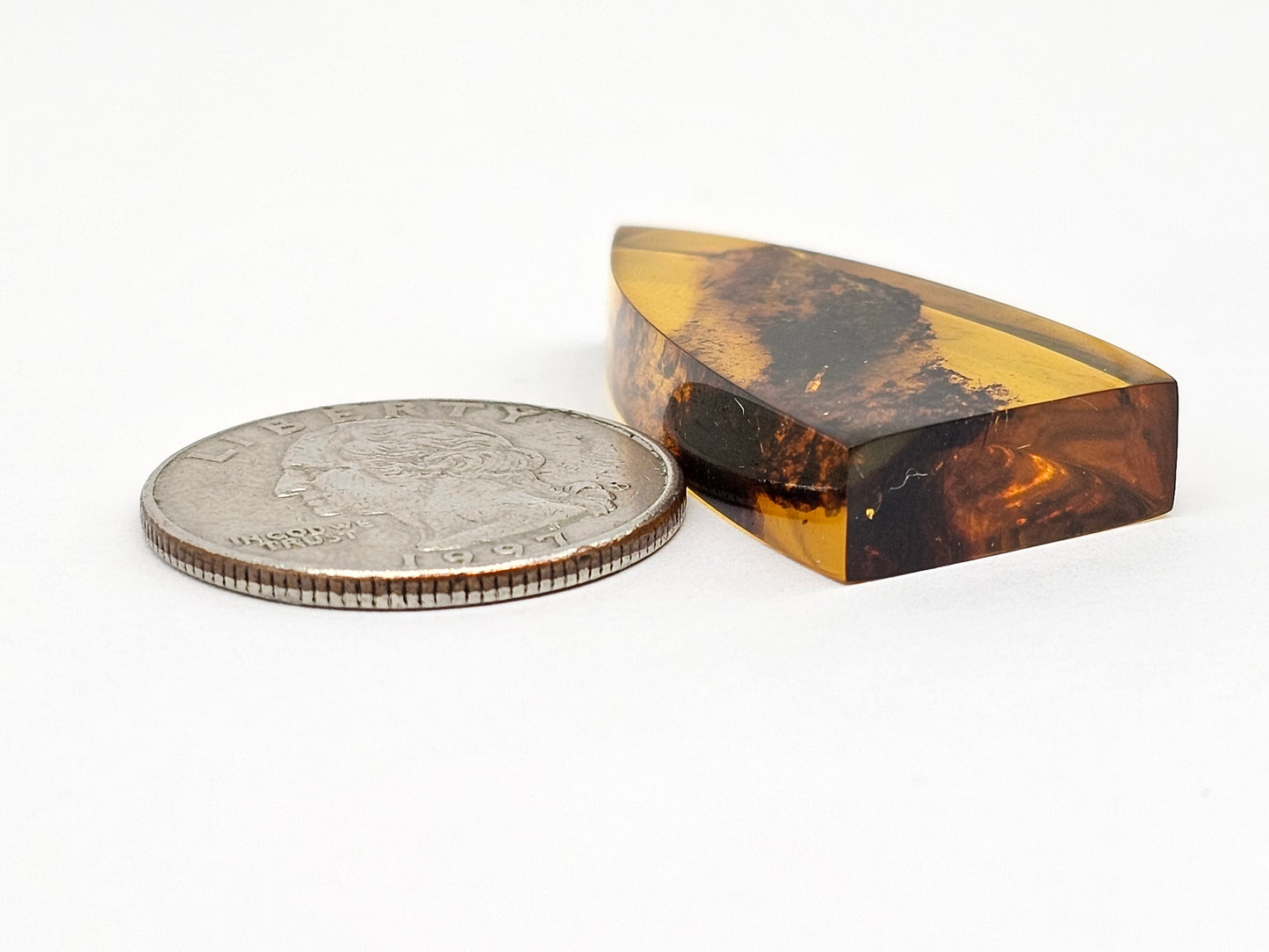Amber cabochon | Artisan Cut Gemstone