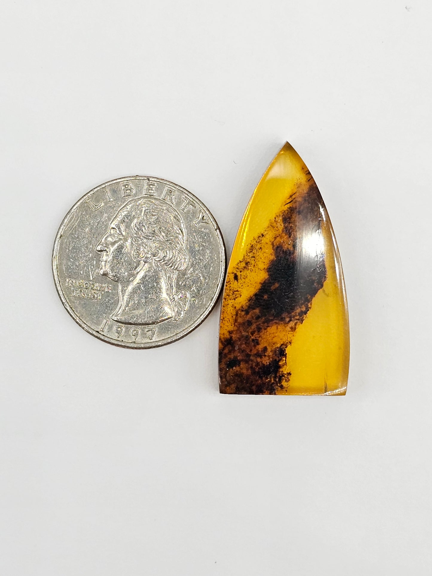 Amber cabochon | Artisan Cut Gemstone