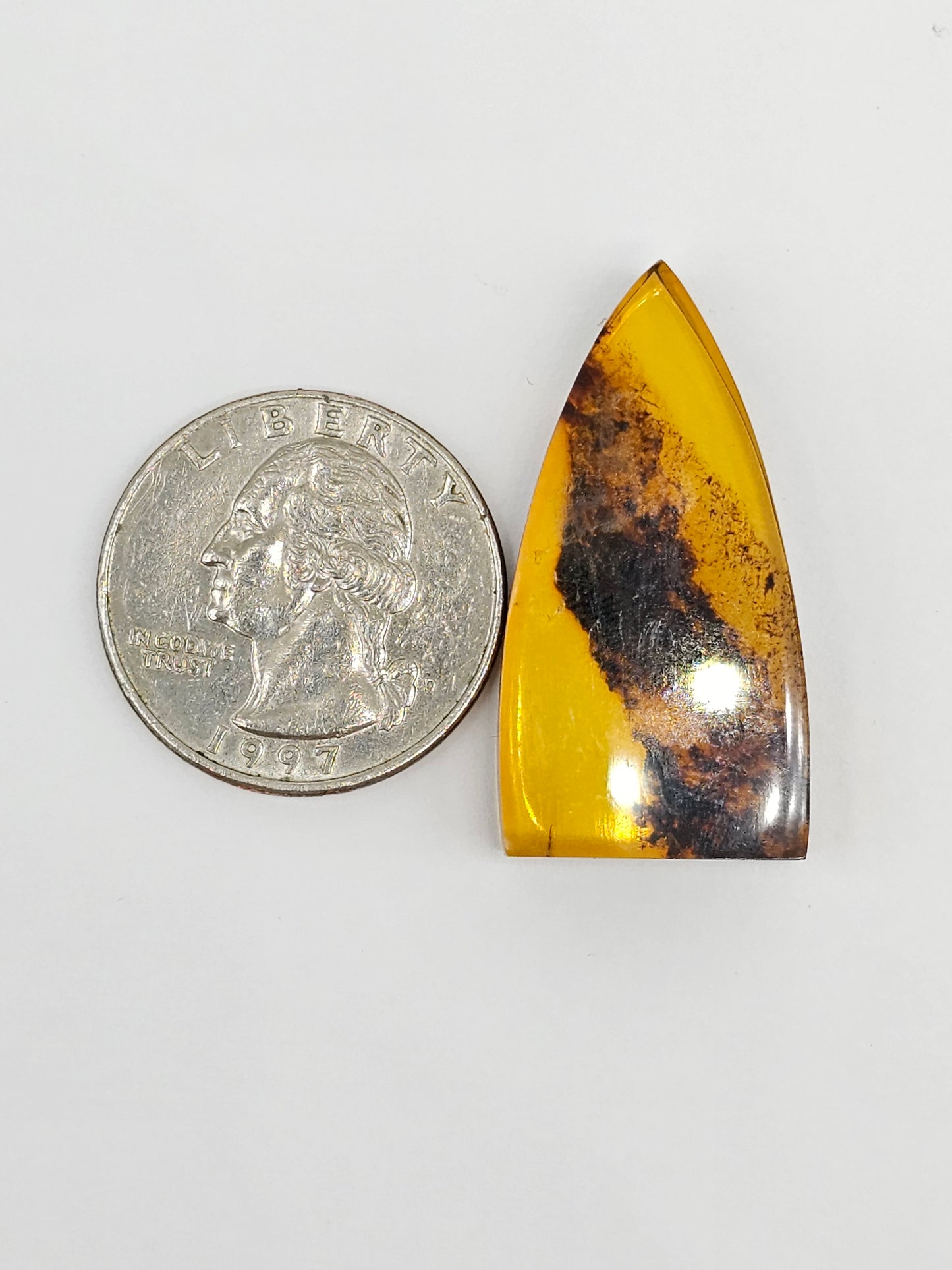 Amber cabochon | Artisan Cut Gemstone