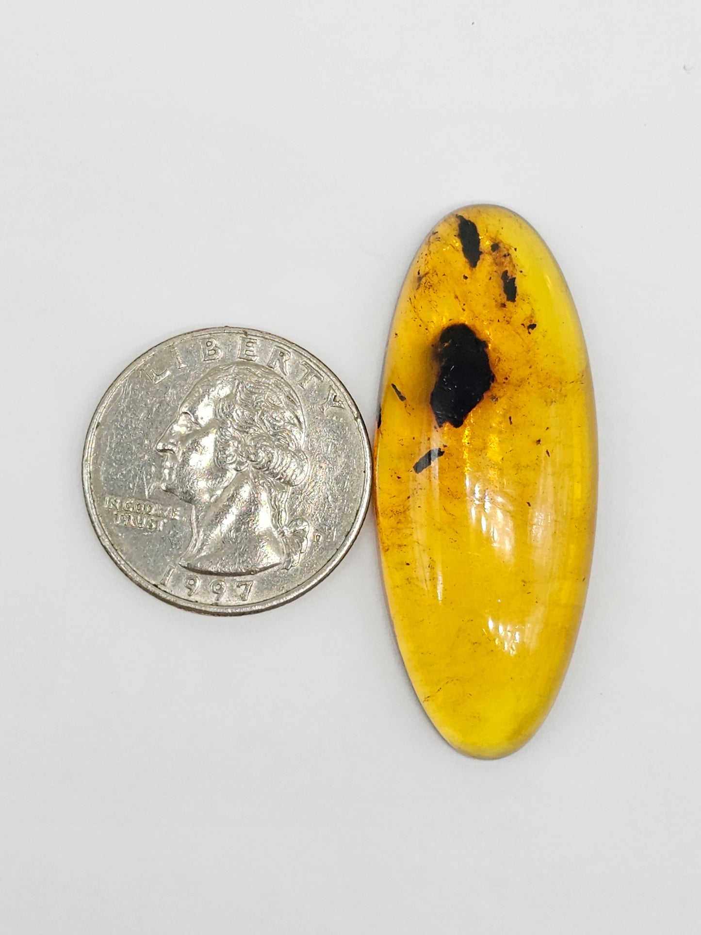 Amber cabochon | Artisan Cut Gemstone