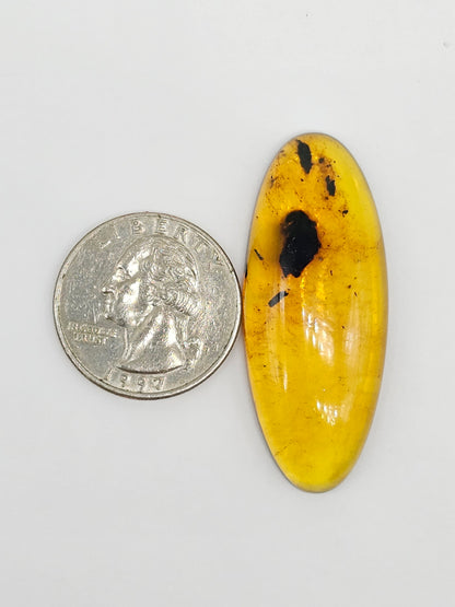 Amber cabochon | Artisan Cut Gemstone