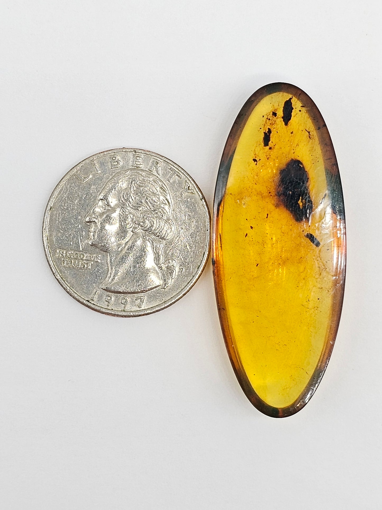 Amber cabochon | Artisan Cut Gemstone