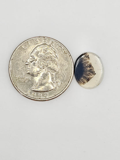 Scenic Dendritic Agate Cabochon – Natural Landscape Stone