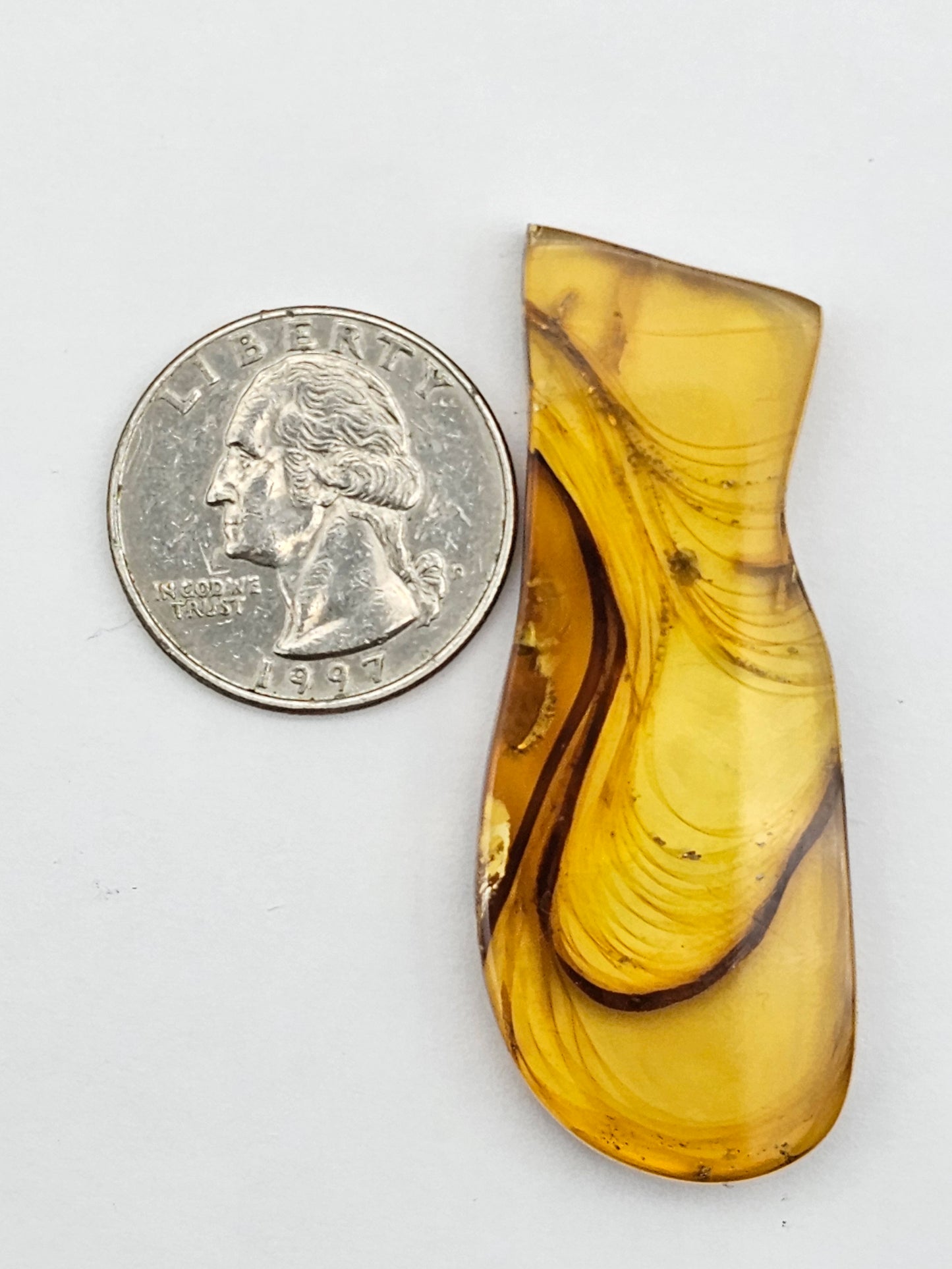 Amber authentic cabochon large