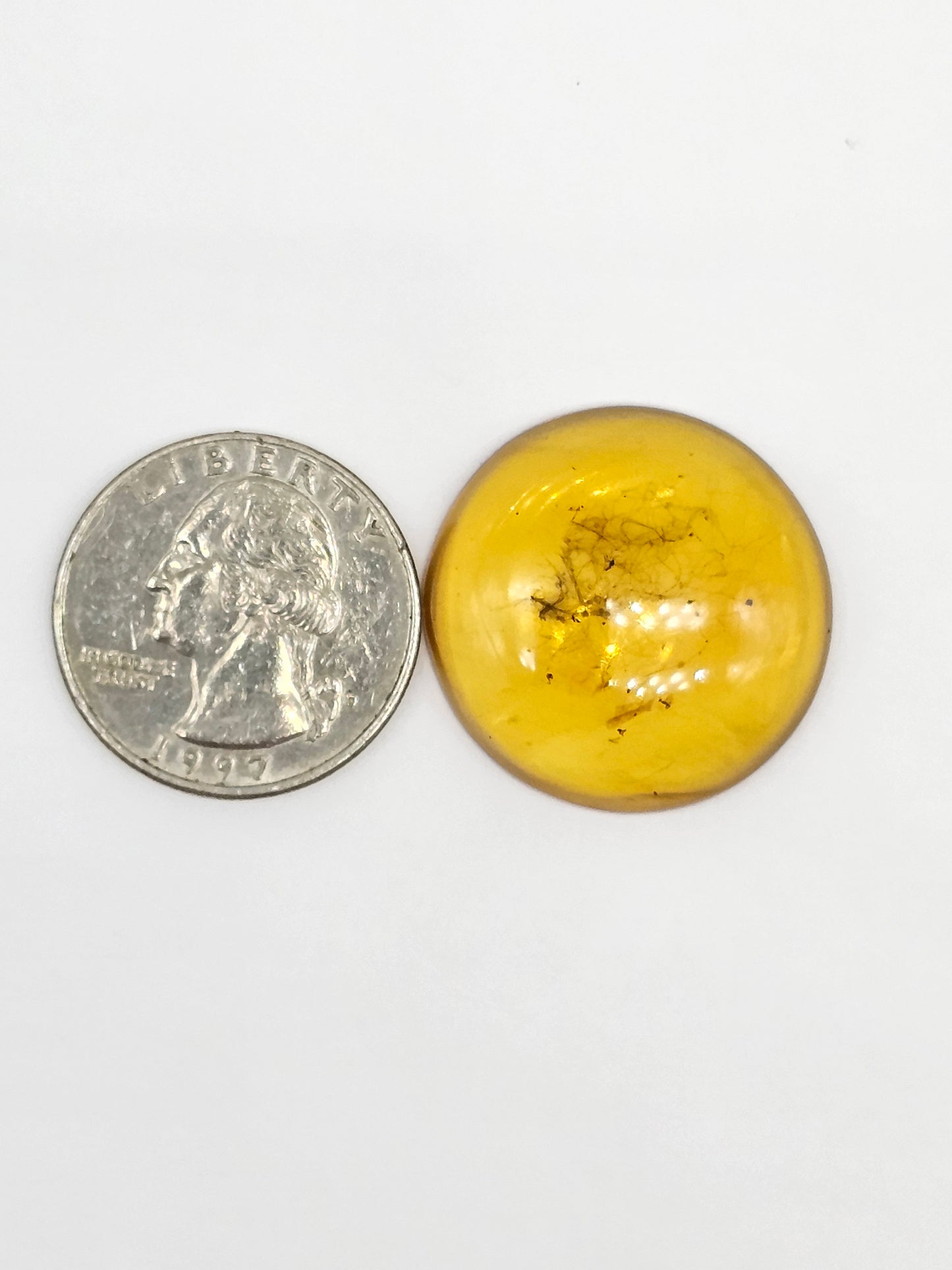 Amber cabochon | Artisan Cut Gemstone