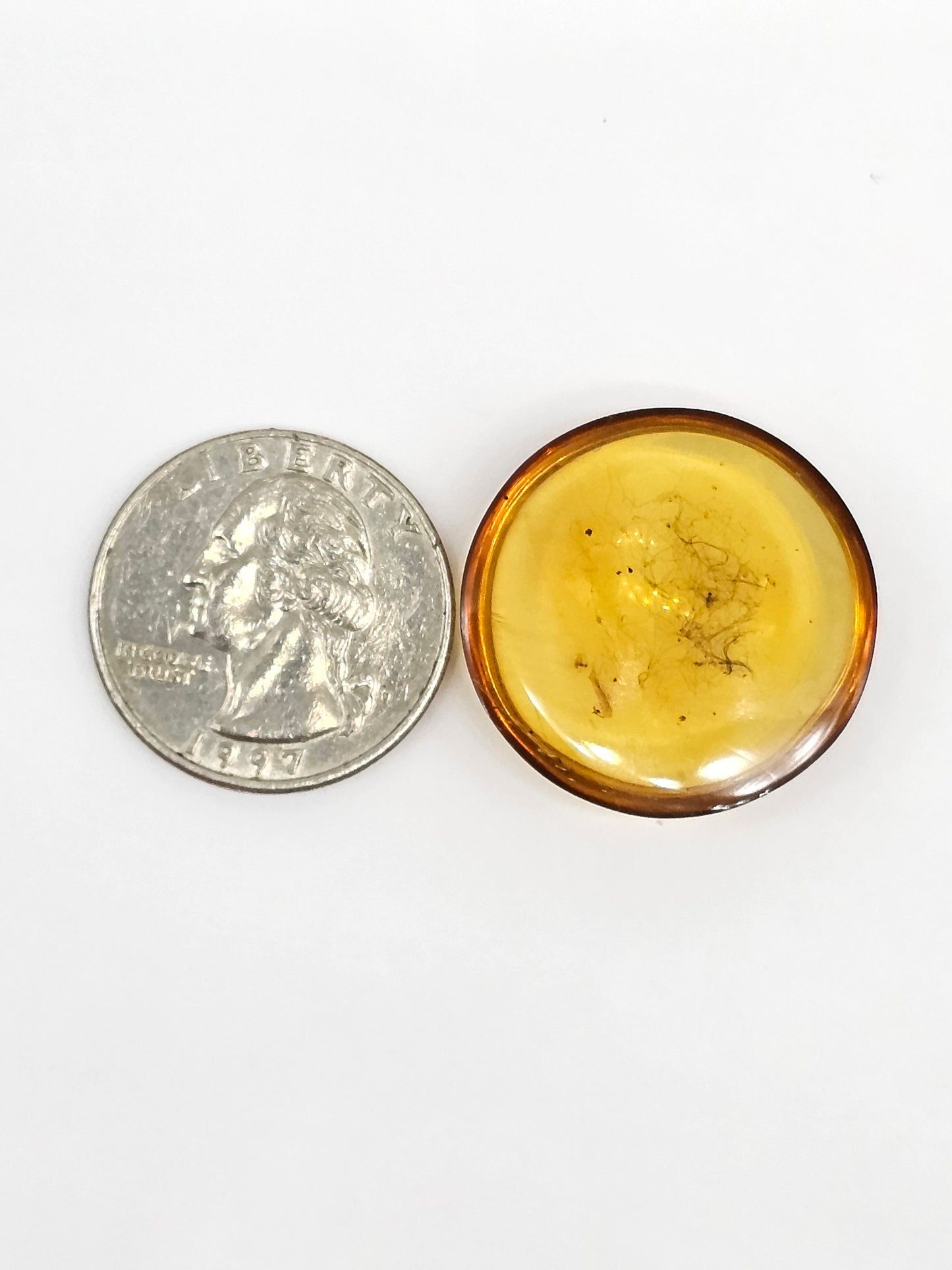 Amber cabochon | Artisan Cut Gemstone