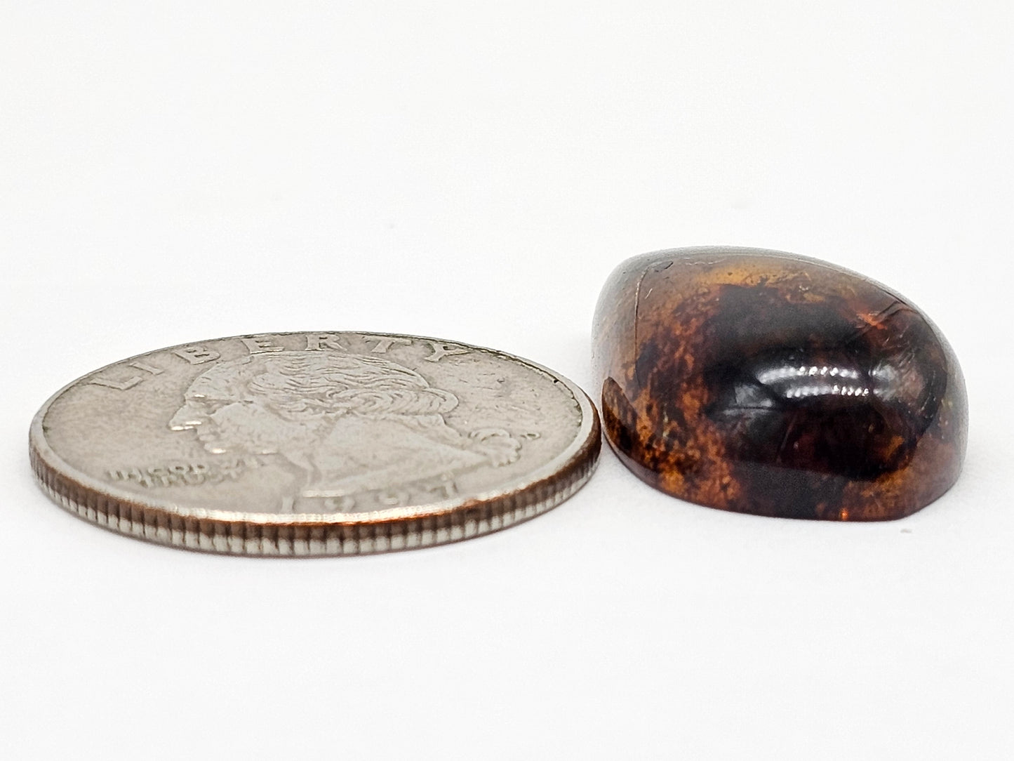 Amber cabochon | Artisan Cut Gemstone