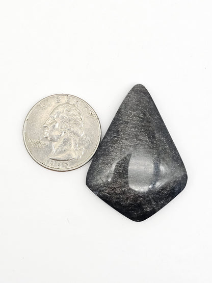 Gold Sheen Obsidian Cabochon | Natural Mexican Obsidian for Silversmiths