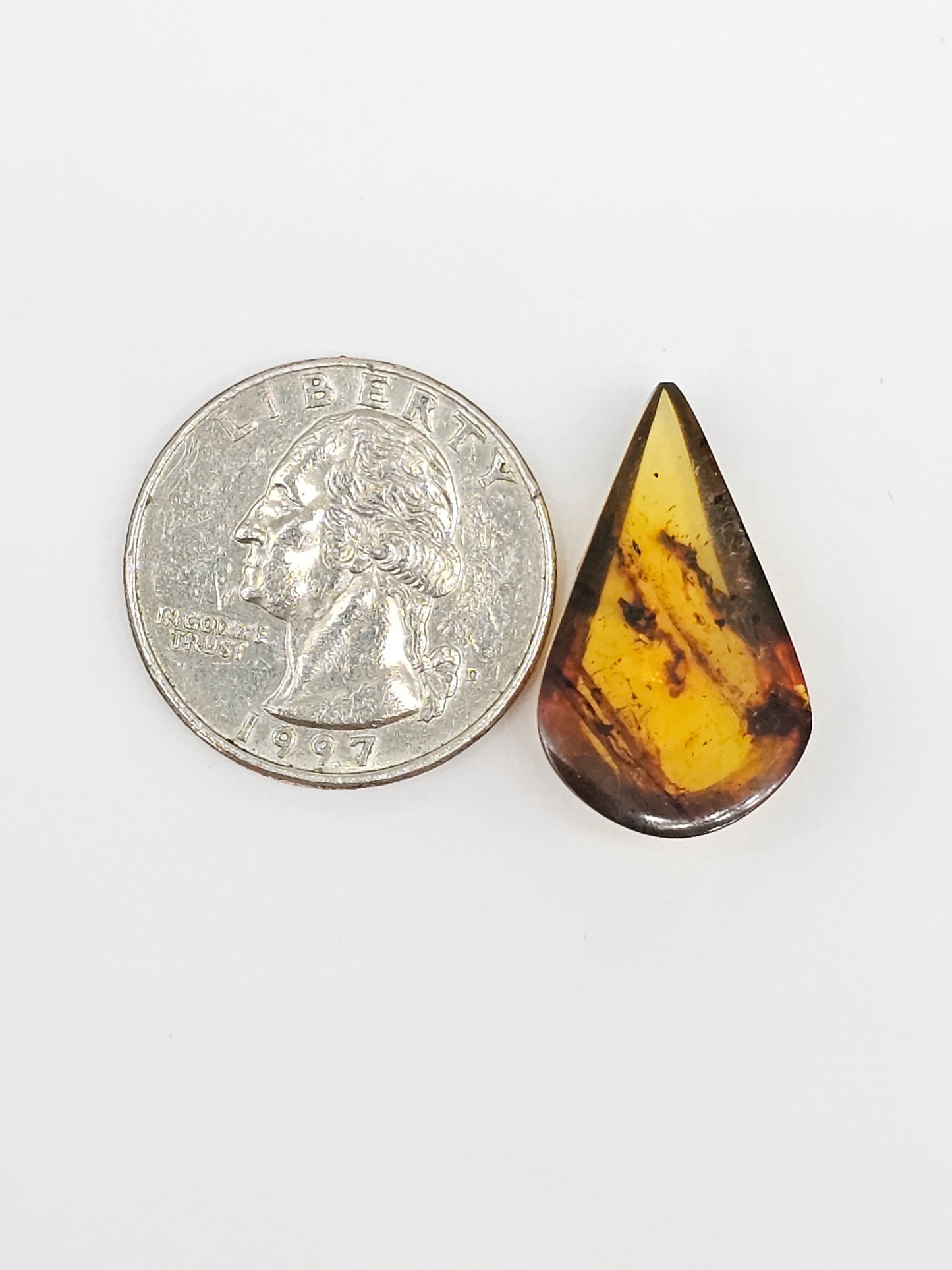 Amber cabochon | Artisan Cut Gemstone