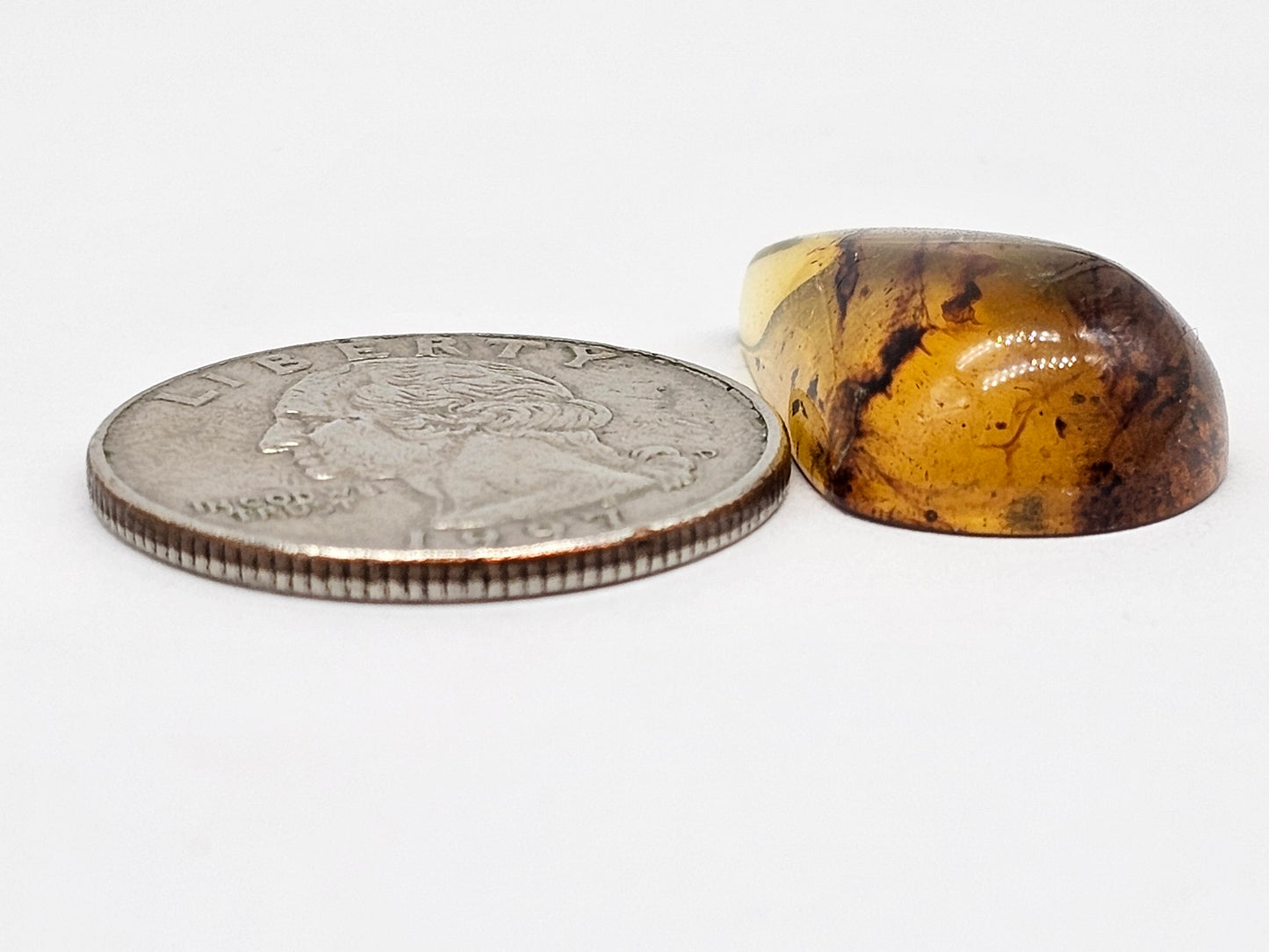 Amber cabochon | Artisan Cut Gemstone