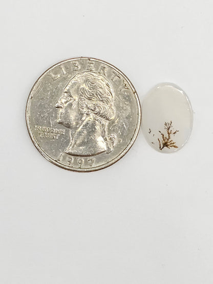 Scenic Dendritic Agate Cabochon – Natural Landscape Stone