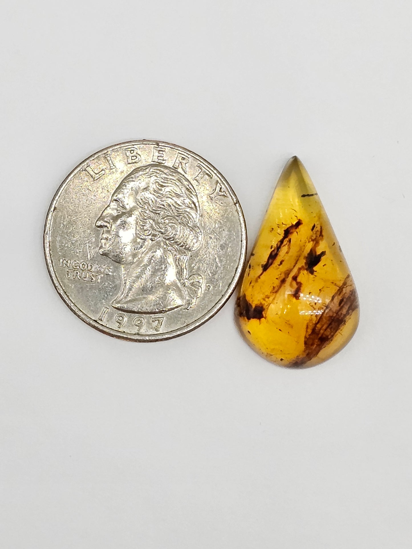 Amber cabochon | Artisan Cut Gemstone