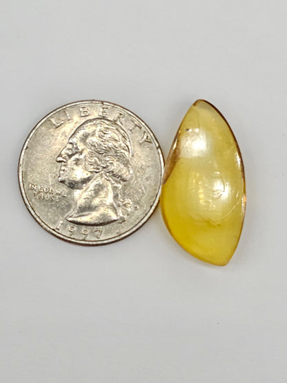 Amber cabochon | Artisan Cut Gemstone