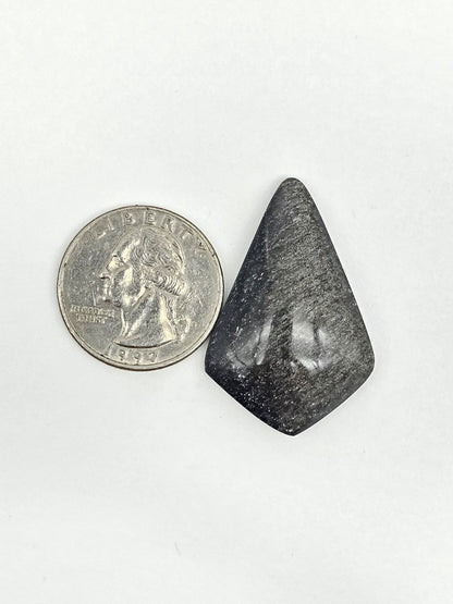 Gold Sheen Obsidian Cabochon | Natural Mexican Obsidian for Silversmiths