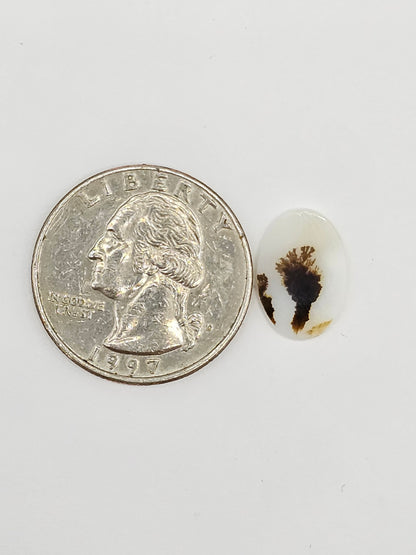 Scenic Dendritic Agate Cabochon – Natural Landscape Stone