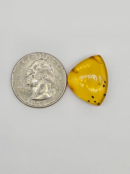 Amber cabochon | Artisan Cut Gemstone