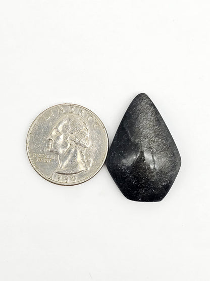 Gold Sheen Obsidian Cabochon | Natural Mexican Obsidian for Silversmiths