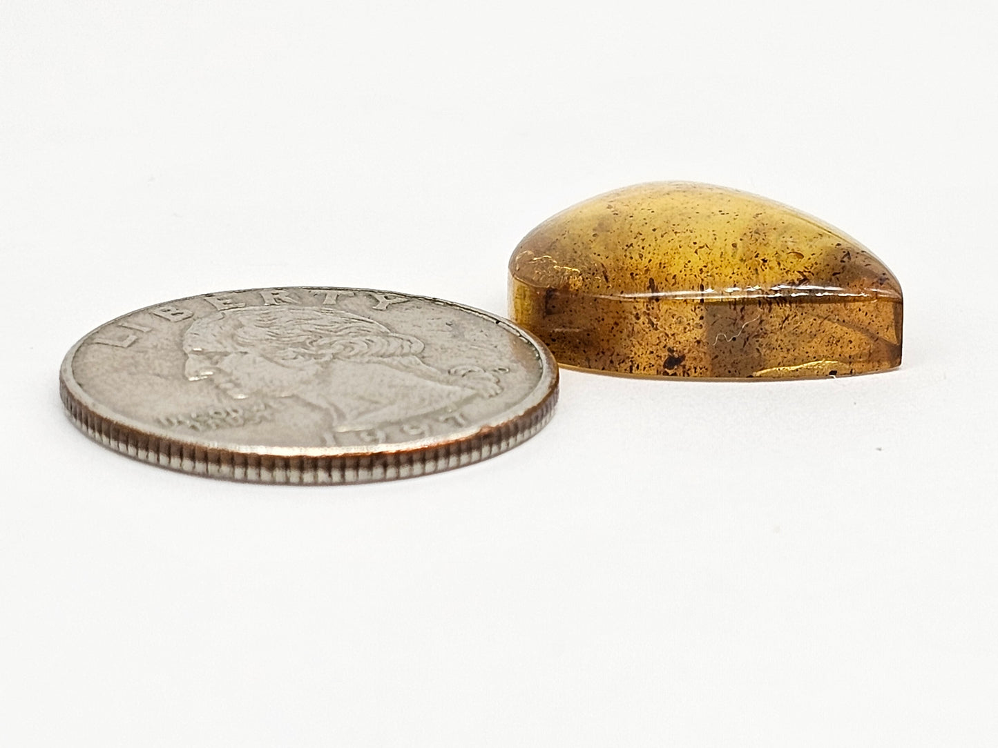 Amber cabochon | Artisan Cut Gemstone