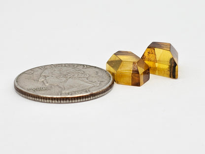 Amber Geometric Cabochon set