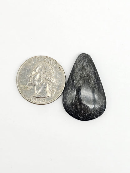 Gold Sheen Obsidian Cabochon | Natural Mexican Obsidian for Silversmiths