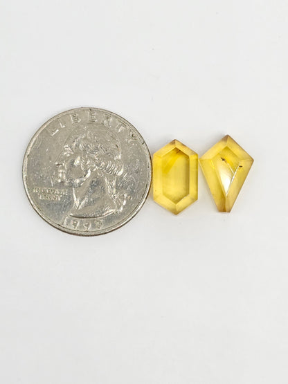 Amber Geometric Cabochon set