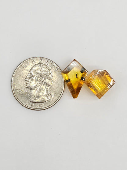 Amber Geometric Cabochon set