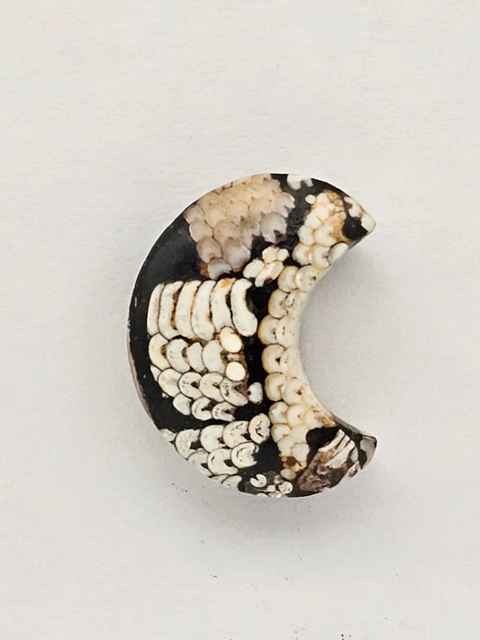 Snake skin agate moon cabochon
