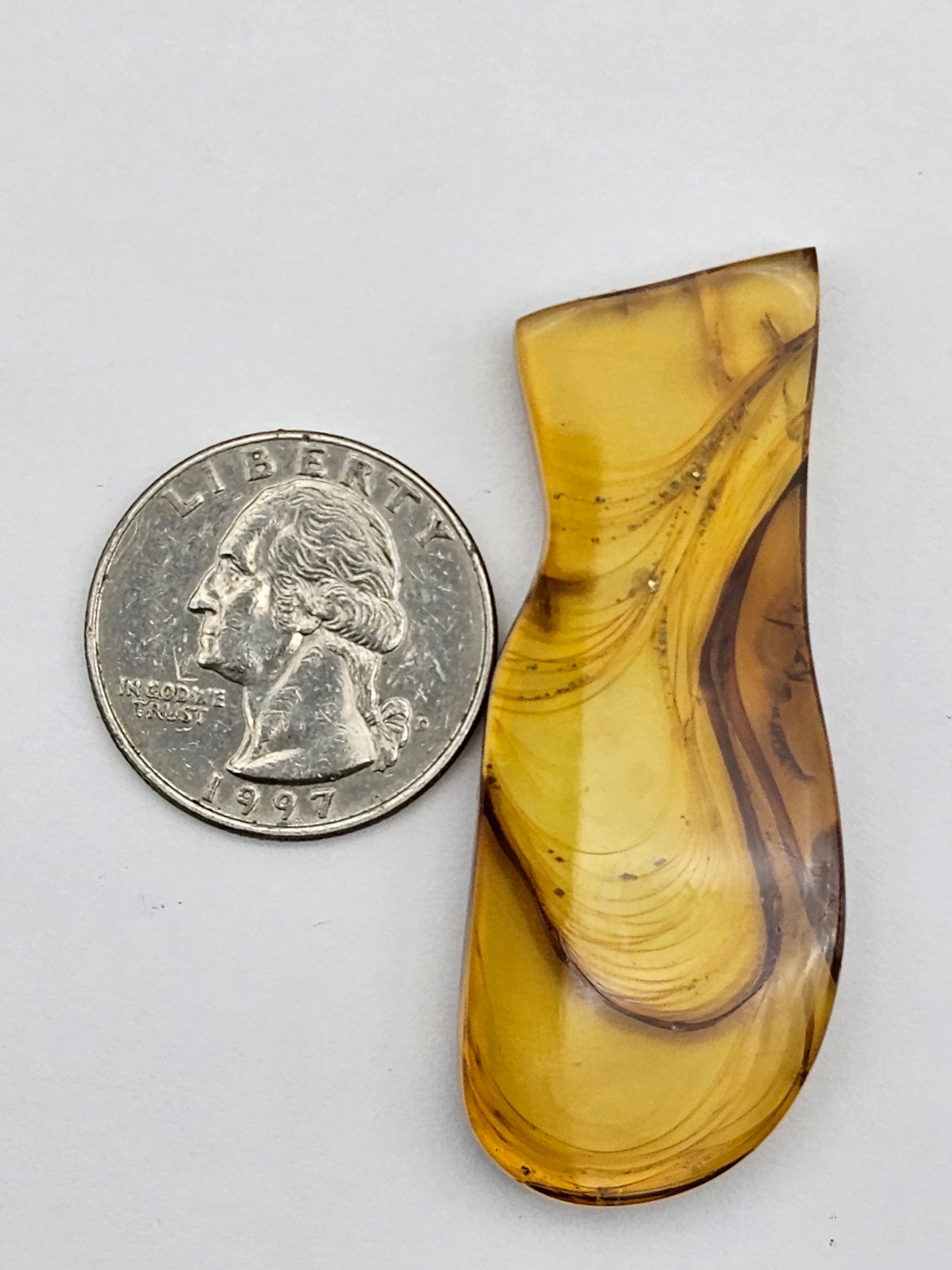 Amber authentic cabochon large