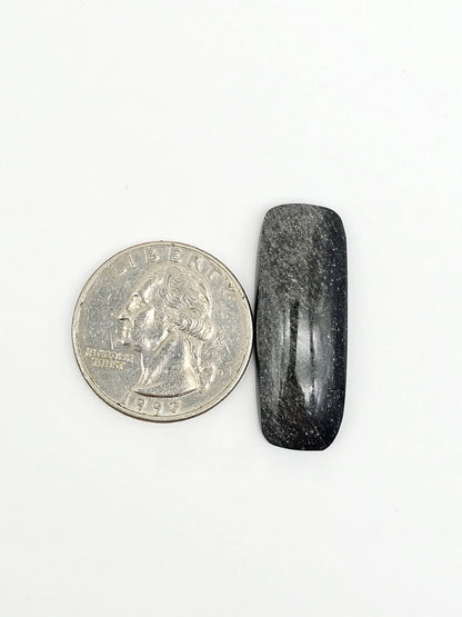Gold Sheen Obsidian Cabochon | Natural Mexican Obsidian for Silversmiths