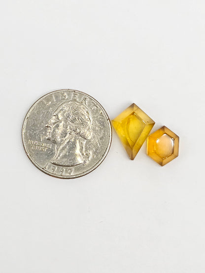 Amber Geometric Cabochon set