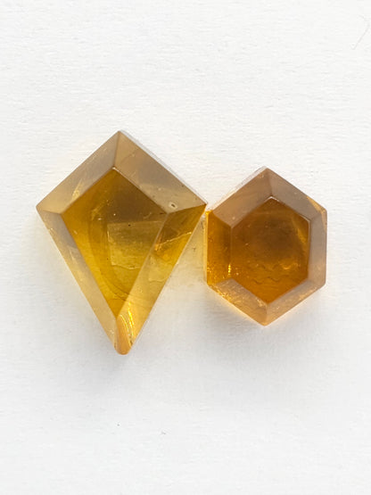 Amber Geometric Cabochon set