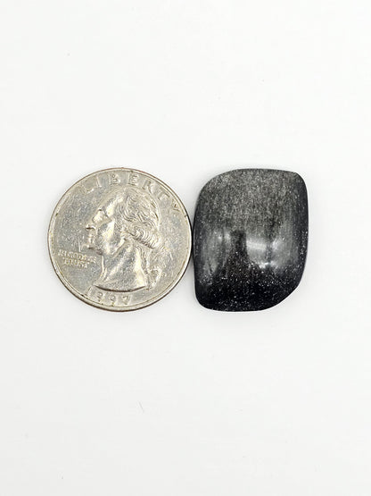 Gold Sheen Obsidian Cabochon | Natural Mexican Obsidian for Silversmiths