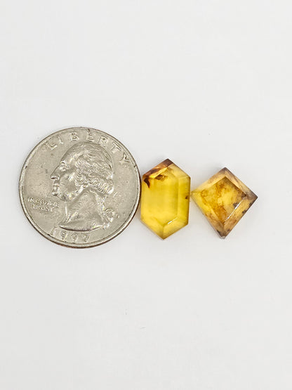 Amber Geometric Cabochon set