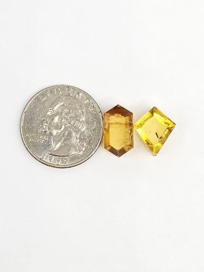 Amber Geometric Cabochon set