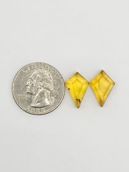 Amber Geometric Cabochon set