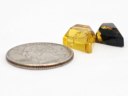 Amber Geometric Cabochon set