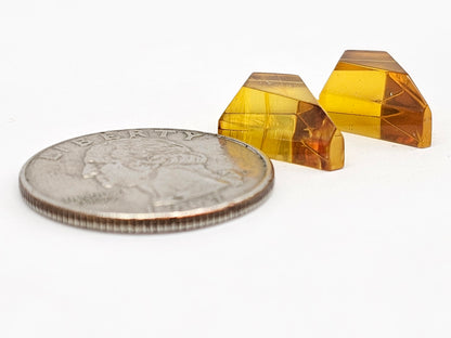 Amber Geometric Cabochon set