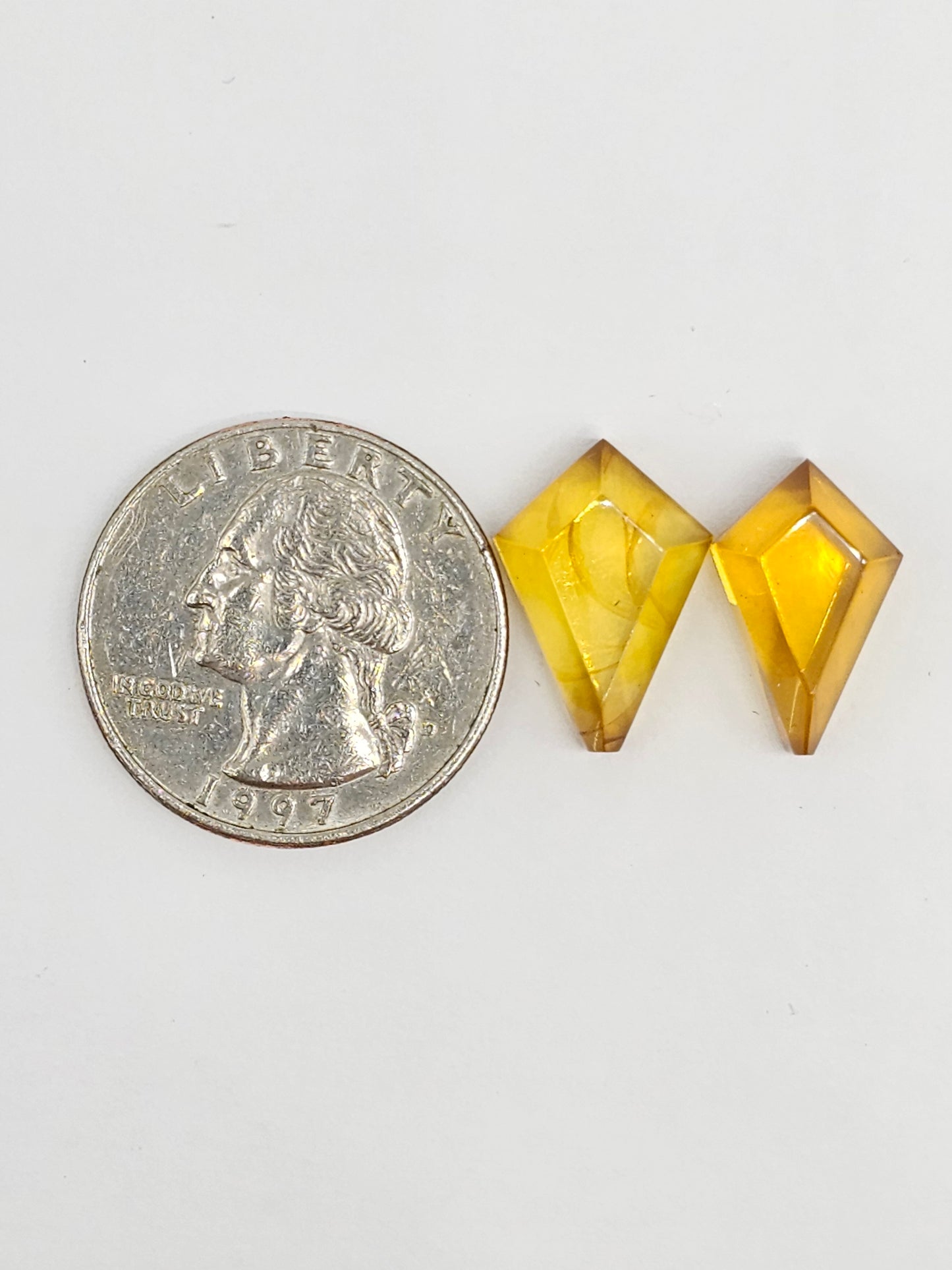 Amber Geometric Cabochon set