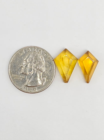 Amber Geometric Cabochon set