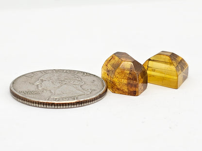Amber Geometric Cabochon set