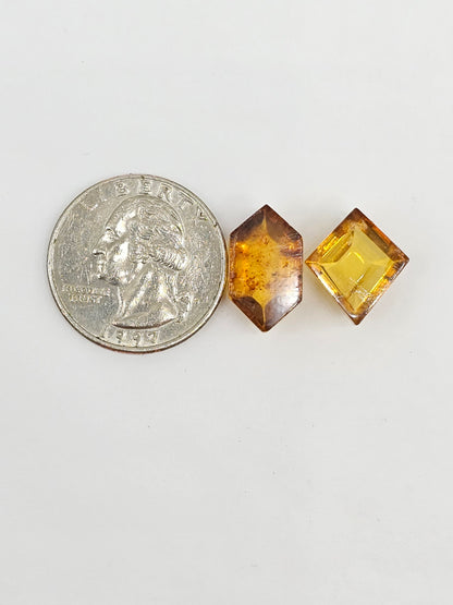 Amber Geometric Cabochon set