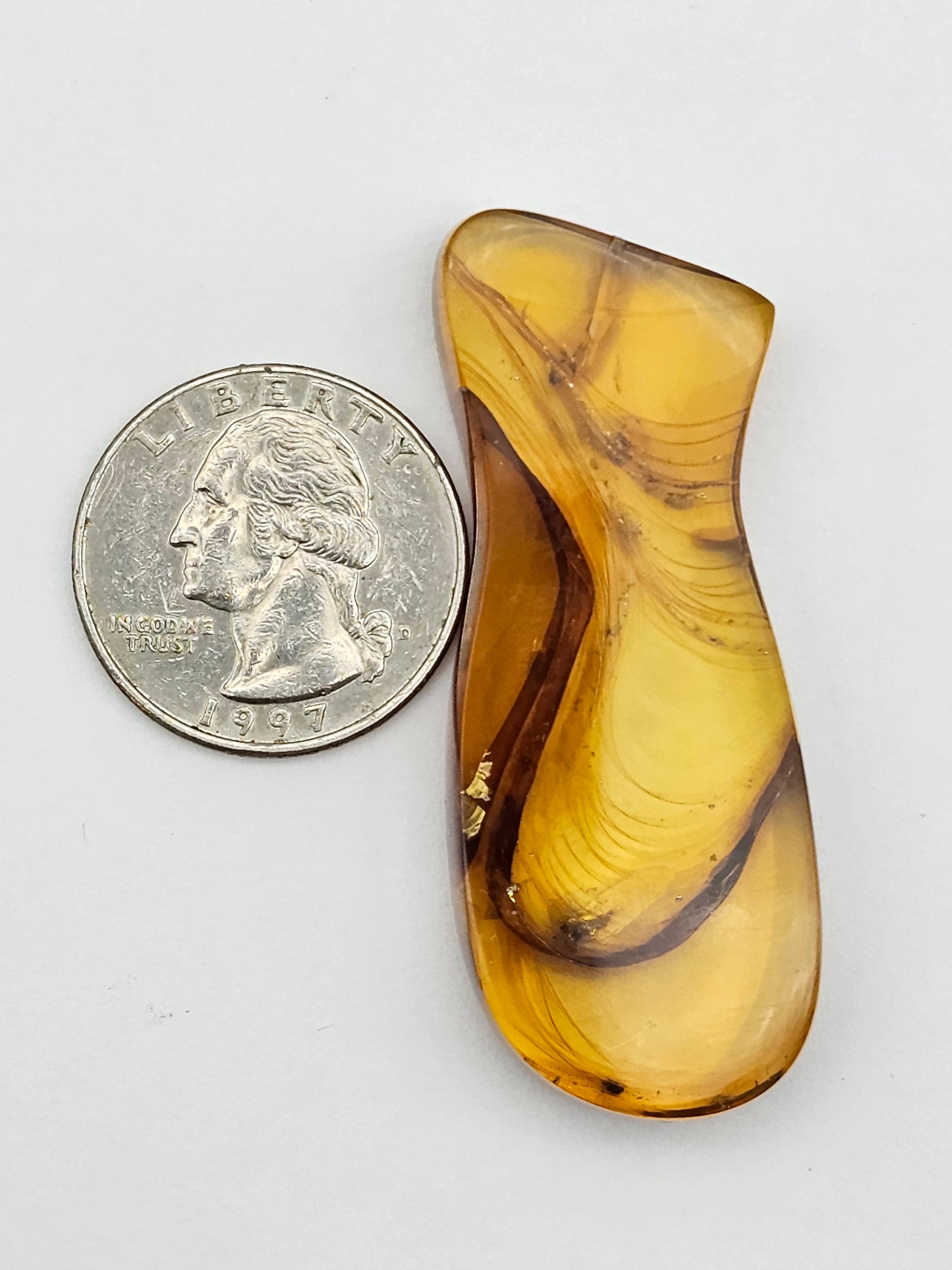Amber authentic cabochon large