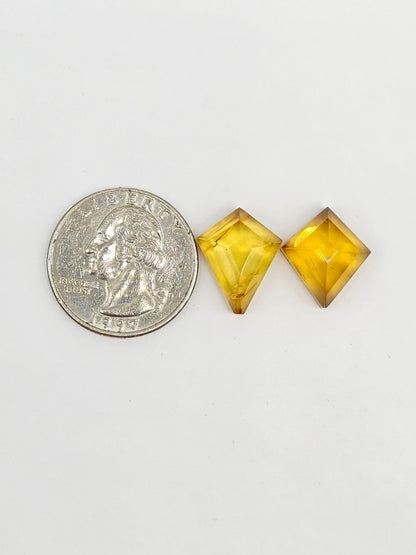 Amber Geometric Cabochon set