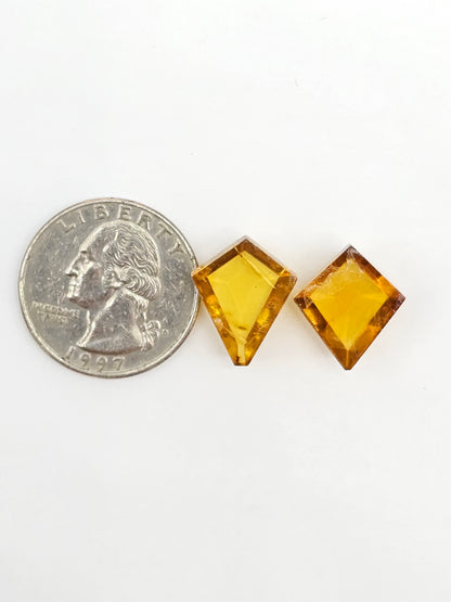 Amber Geometric Cabochon set