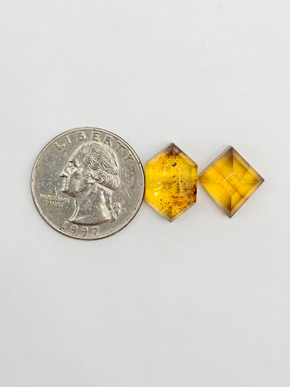 Amber Geometric Cabochon set